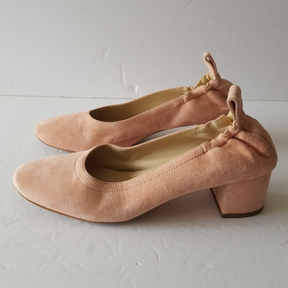 Everlane Shoes - Everlane Pink Suede Day Heels